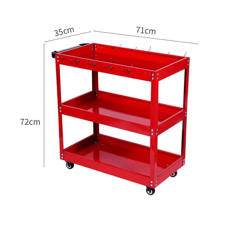 Workshop Tools Trolley - Wózek narzędziowy na kółkach, 3-poziomowy, wytrzymały,