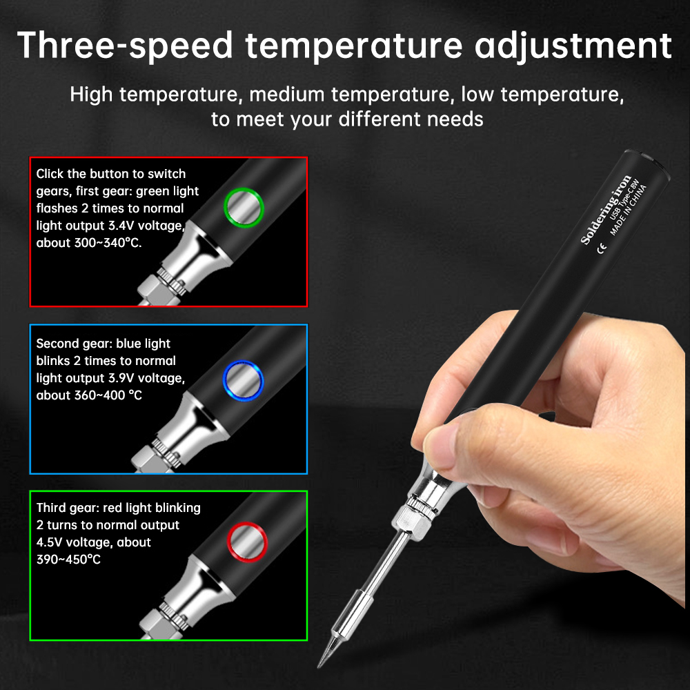 Mini lutownica USB Type-C z 3- – Tools For Electronic Workshop recenzja i cena
