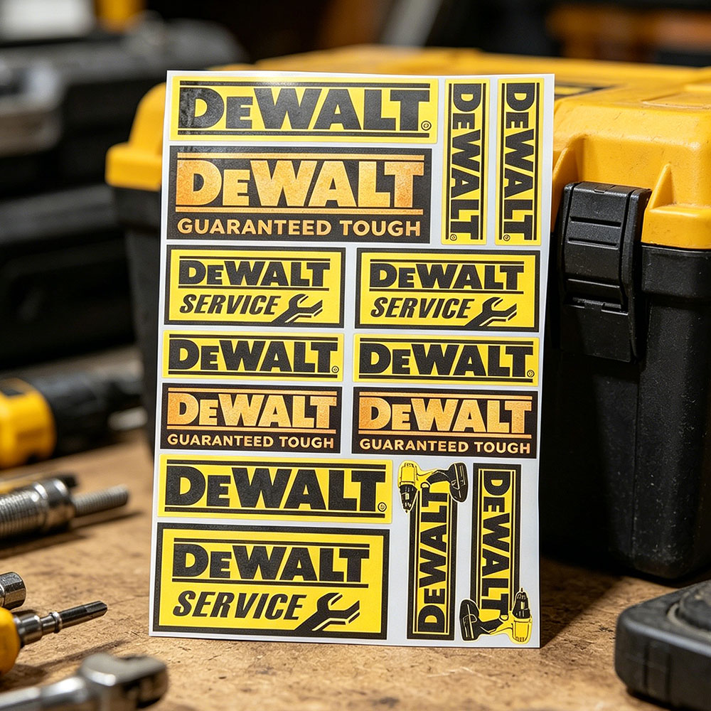 Naklejki odblaskowe z logo DeW – Workshop Tools Logo recenzja i cena