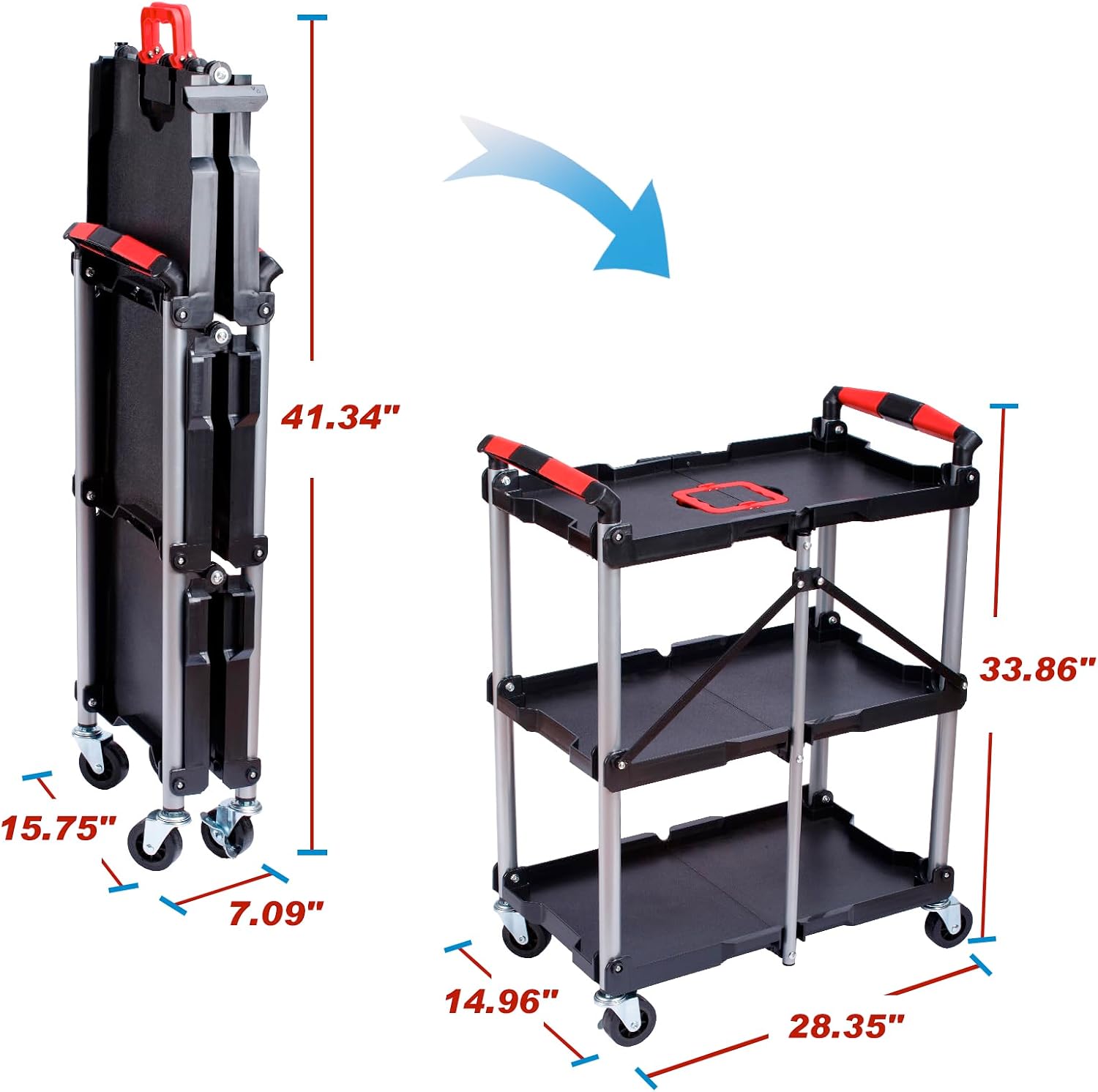 Wózek warsztatowy składany z 3 – Workshop Tools Trolley recenzja i cena