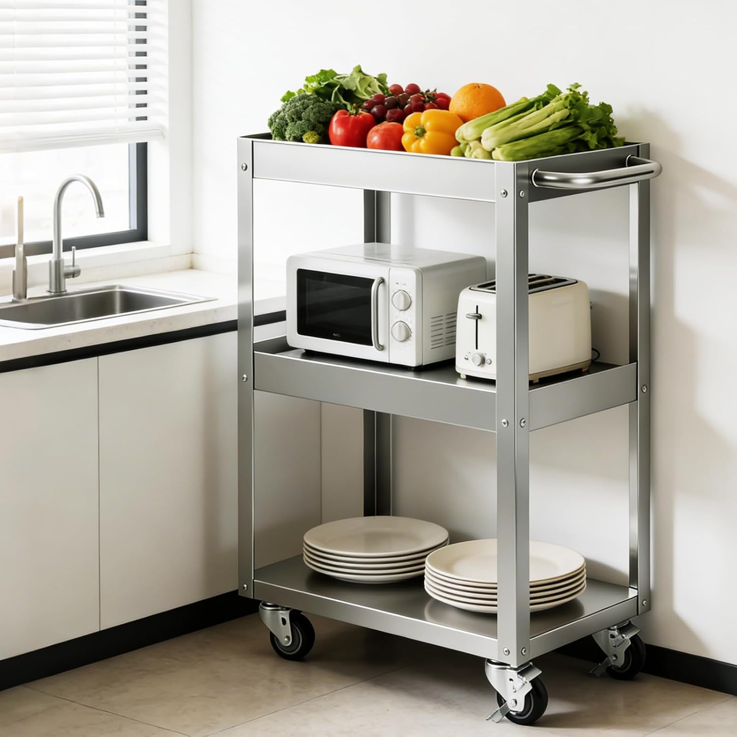 3-poziomowy wózek narzędziowy  – Workshop Tools Trolley recenzja i cena